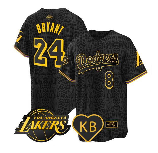 Custom Men Los Angeles Lakers 24 Bryant black jerseys